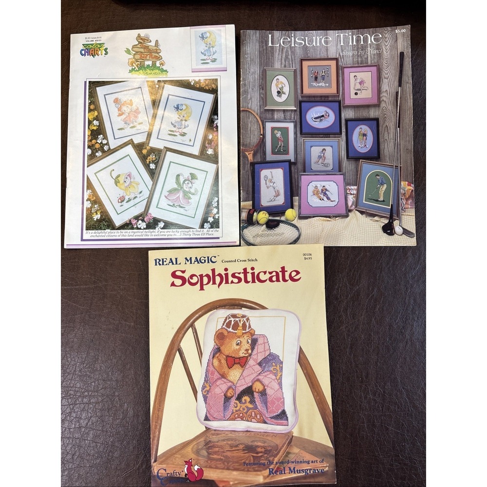 Vintage Real Magic, Sophisticate, Leisure Time, Color Charts, Crosstitch Pattern